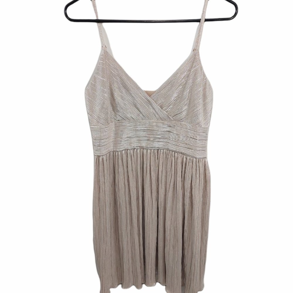 NWT AX Armani Exchange Silver Metallic Dress